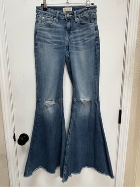 Shyanne Distressed Light Blue Flare Jeans